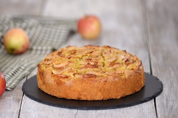 Charlotte with honey and apples is a simple and delicious recipe, how to cook step by step