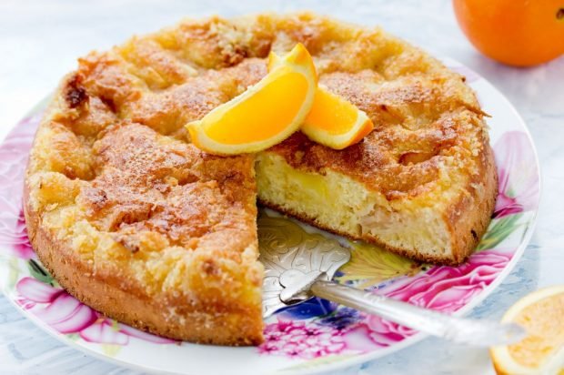 Charlotte with oranges is a simple and delicious recipe how to cook step by step