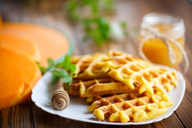 Pumpkin Belgian waffles