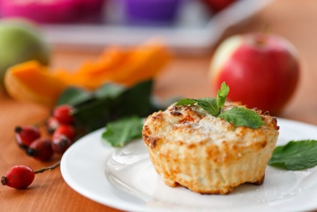 Cottage cheese cupcakes with pumpkin