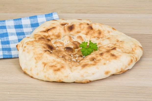 Pita bread khachapuri with cheese 