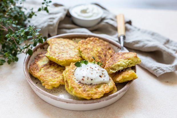 Squash pancakes with yeast