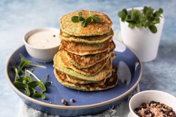 Pancakes with greens on kefir – a simple and delicious recipe, how to cook step by step