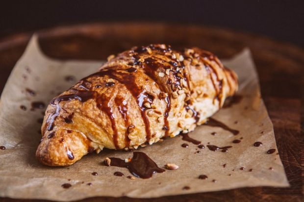 Chocolate croissants from ready