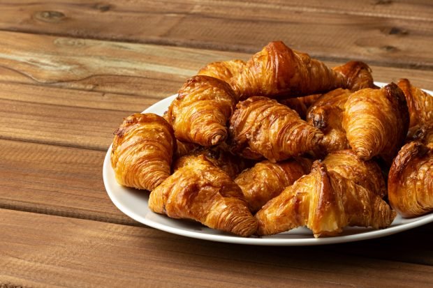 Puff pastry croissants