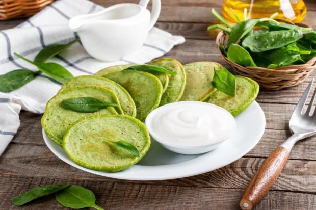 Green spinach fritters – a simple and delicious recipe, how to cook step by step