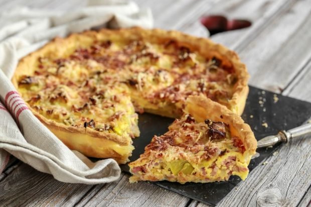 Bacon, leek and cheese pie – a simple and delicious recipe, how to cook step by step