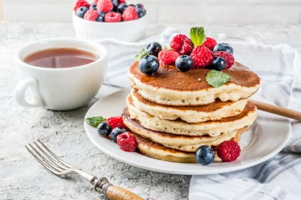 Pancakes on melted milk