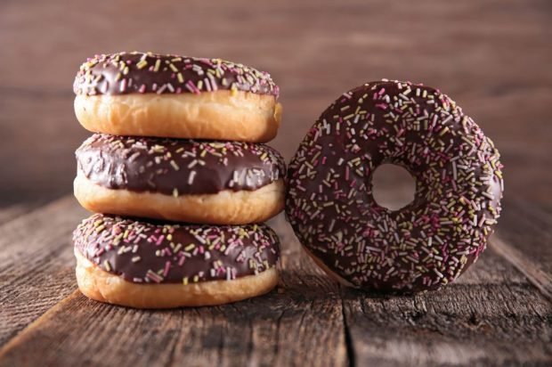 Donuts with chocolate glaze