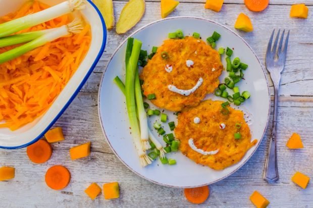 Pumpkin and carrot pancakes 