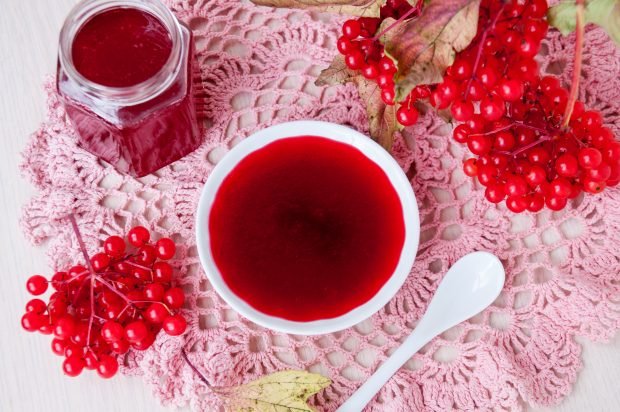 Viburnum jelly with sugar is a simple and delicious recipe, how to cook step by step
