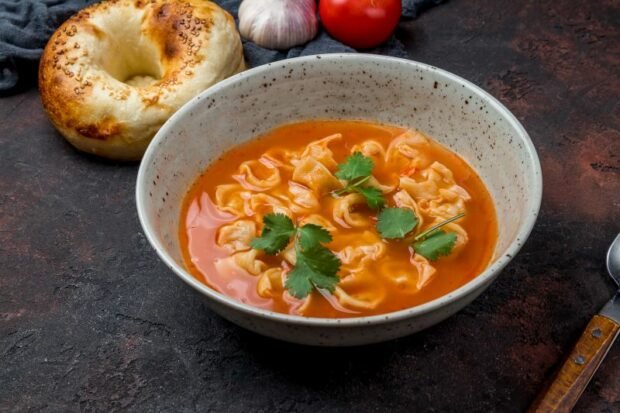 Uzbek soup with dumplings