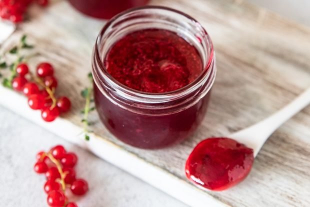 Red currant jam with agar