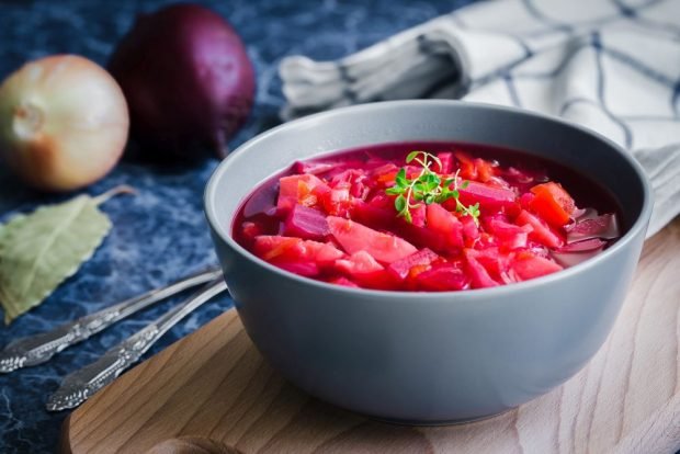 Borscht dressing with beets and carrots for the winter 