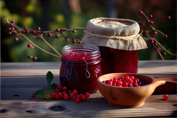 Lingonberry jam with walnuts