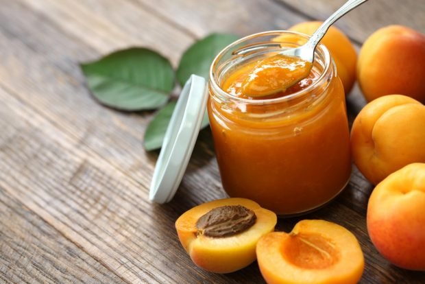 Apricot jam through a meat grinder 