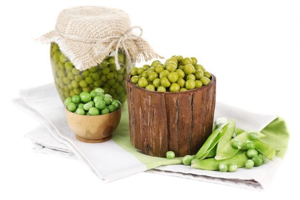 Canned peas for winter without sterilization