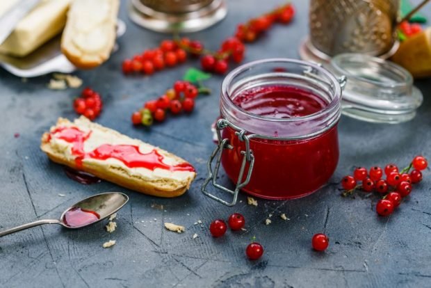 Red currant jelly in a juicer 