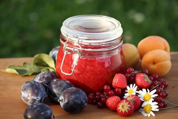 Apricot and plum seedless jam 