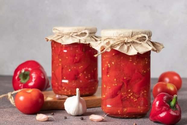 Tomatoes with Bulgarian pepper for winter