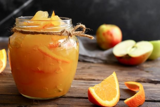 Apple jam with orange 