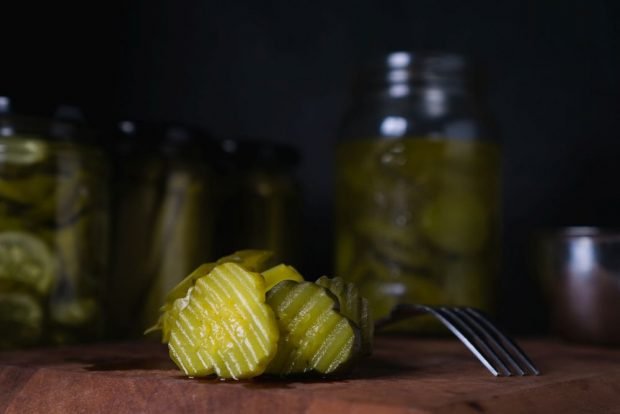 Cucumber salad with mustard for winter 