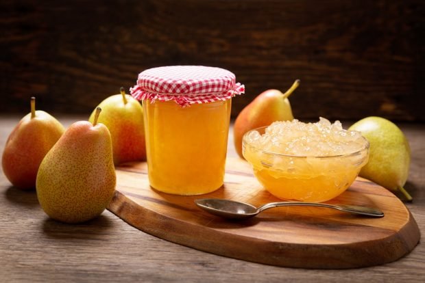 Pear jam without sterilization 