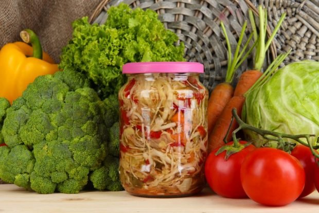 Danube salad with cucumbers for winter