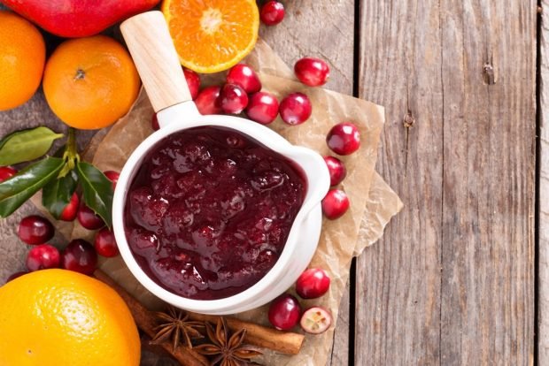 Cranberries with orange for winter