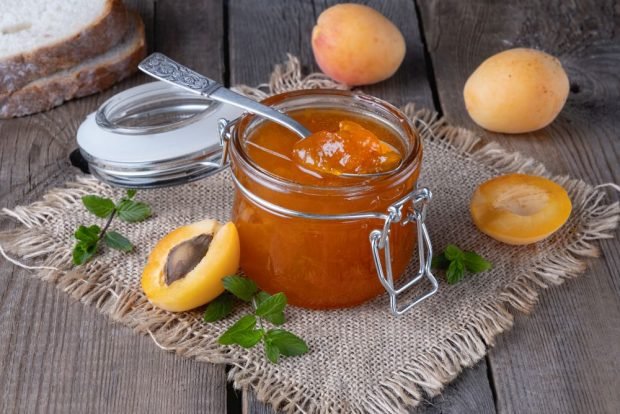 Thick apricot jam without seeds through a meat grinder