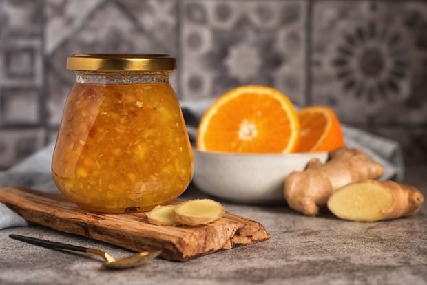 Ginger jam with orange 