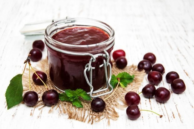 Thick cherry jam without seeds 