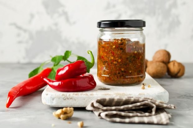 Abkhazian adjika made of hot red pepper for winter – a simple and delicious recipe, how to cook step by step