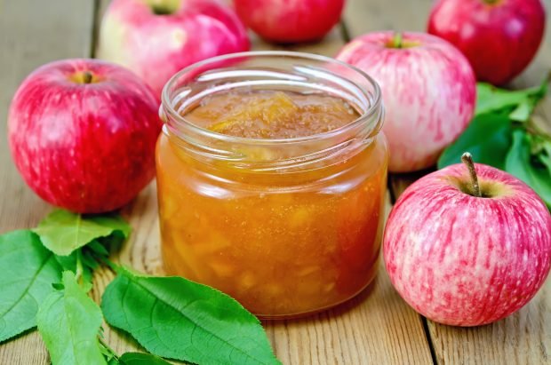 Apple jam through a meat grinder