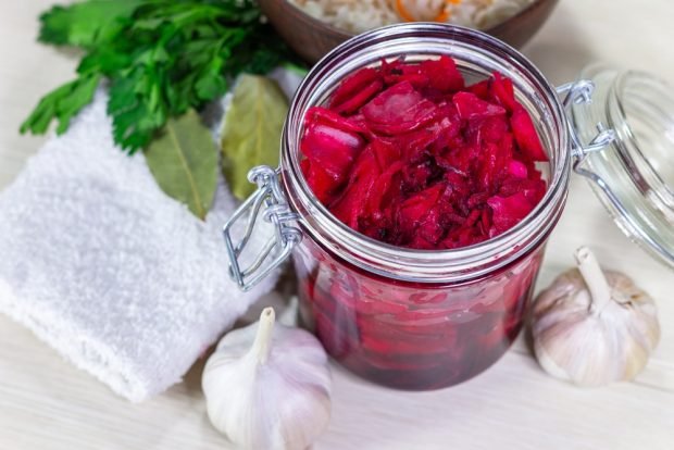 Red beet salad for winter