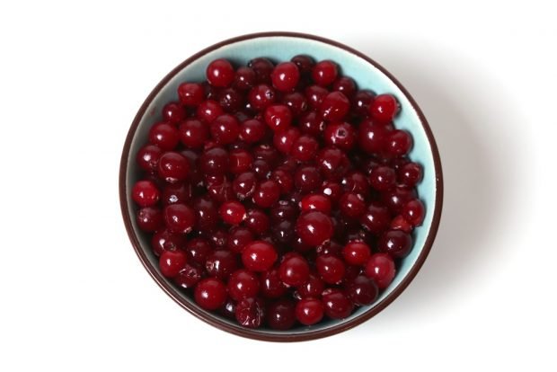 Soaked cranberries for winter