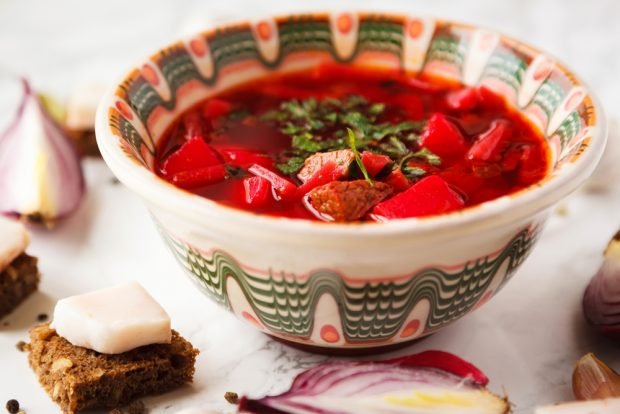 Borscht with sweet potatoes