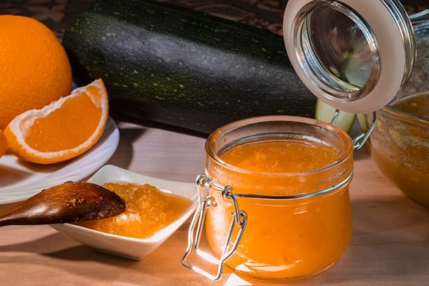 Zucchini jam with lemon and orange