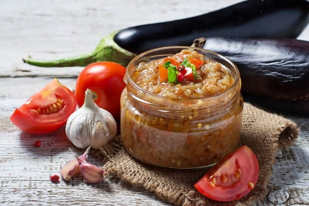 Eggplant caviar for winter through a meat grinder