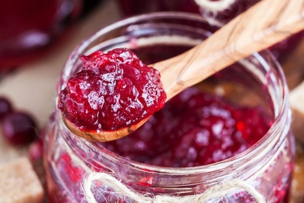 Cranberry jam through a meat grinder