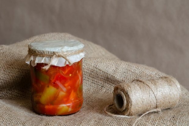 Cucumber lecho with tomatoes for winter 