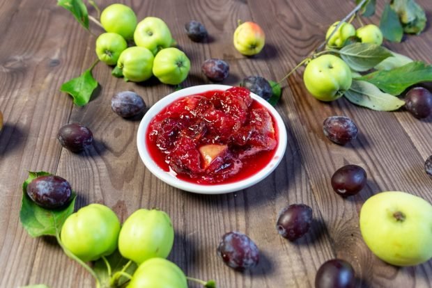 Plum jam with pitted apples – a simple and delicious recipe, how to cook step by step