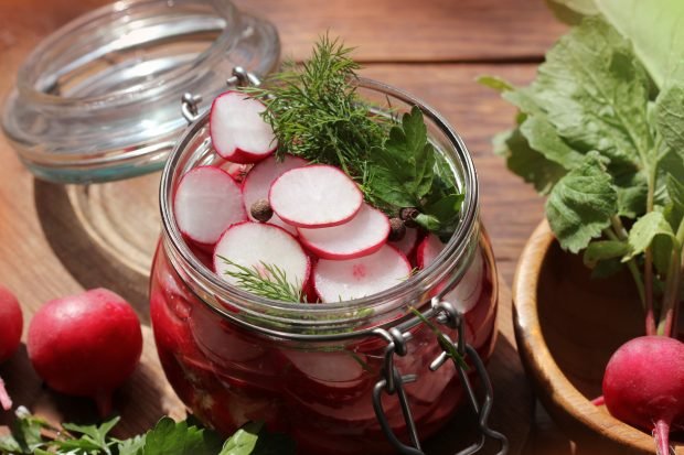 Radish salad for winter