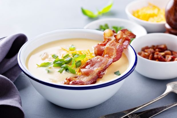 Mashed potato soup with bacon and cheese – a simple and delicious recipe, how to cook step by step