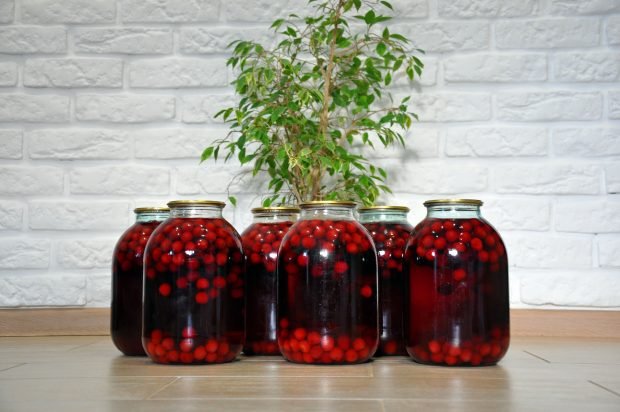 Cherry compote with sugar for winter without sterilization