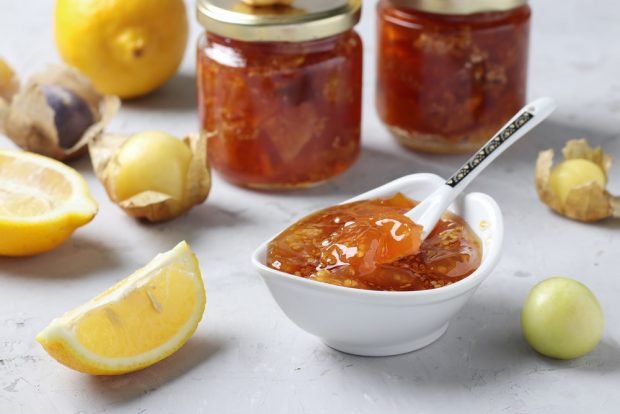 Physalis jam with orange and lemon