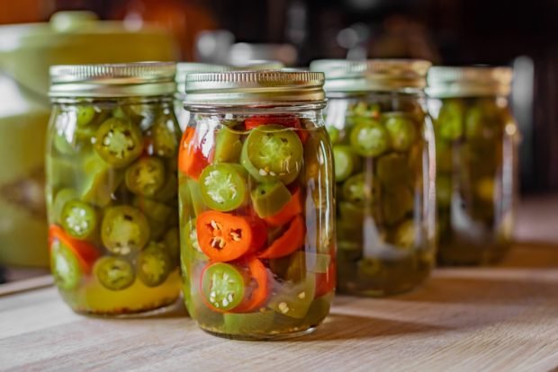 Pickled chili and jalapeno