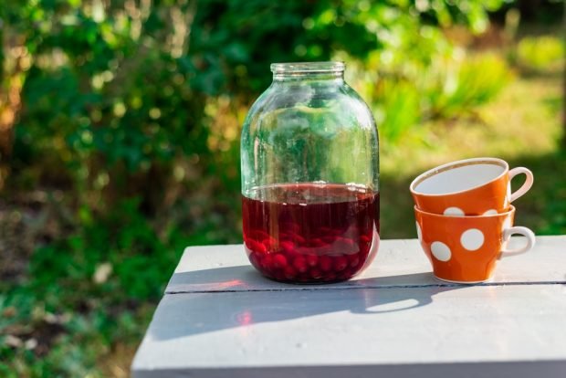 Cherry compote with herbs for winter is a simple and delicious recipe, how to cook step by step