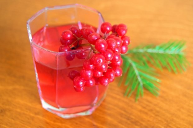 Compote of viburnum with apples for winter 