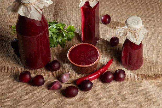 Hot plum sauce for winter – a simple and delicious recipe, how to cook step by step